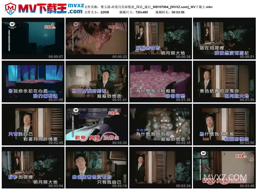 费玉清-对着月亮诉情意_国语_流行_MB107064